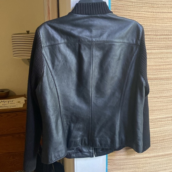 Worthington Ladies lined sweater collared and sleeved sport leather jacket Sz L - Picture 3 of 3